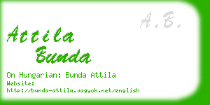 attila bunda business card